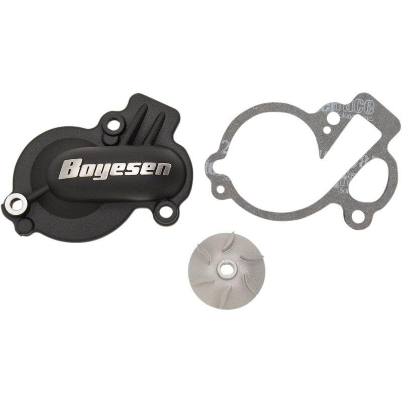 WPK-45AB - Boyesen Supercooler Water Pump Cover & Impeller Kit For Gas Gas EX 450 F 2021-2024 - Black