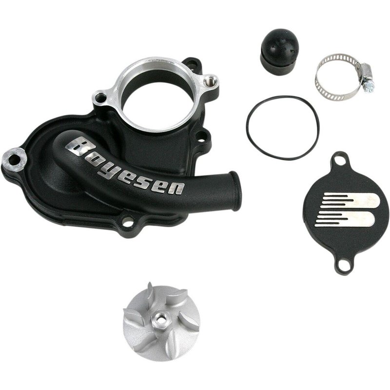 WPK-26AB - Boyesen Supercooler Water Pump Cover & Impeller Kit For Suzuki RMX450Z 2010-2019 - Black