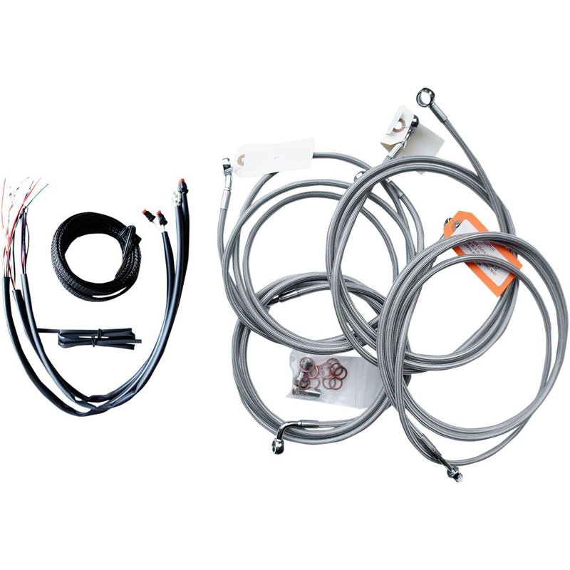 LA-8052KT2-08 - LA Choppers Handlebar Cable/Brake Hose Kit For Harley Davidson FLHR 1690 ABS 2015 Standard - Clear-Coated