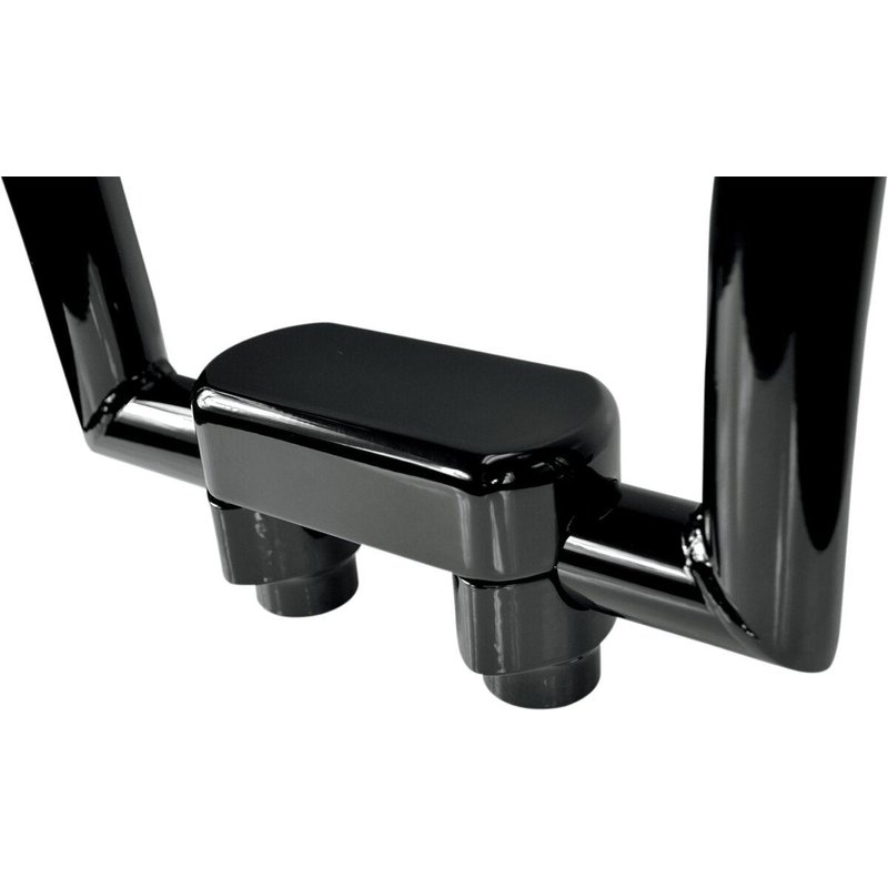LA-7446-01B - LA Choppers Hefty Handlebar Riser & Top Clamp Kit For Harley Davidson FLD 1690 ABS 2015-2016 38.1 mm (1-1/2") - Black