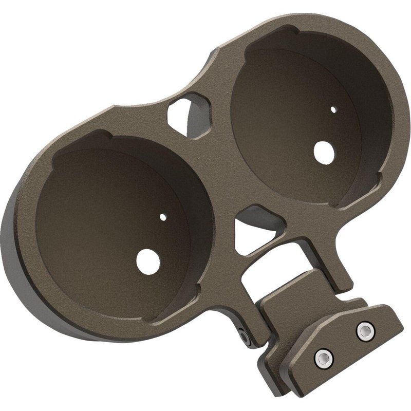 LA-7397-02Z - LA Choppers Dual Gauge Mount for Performance Risers For Harley Davidson FLD 1690 2012-2013 - Brown
