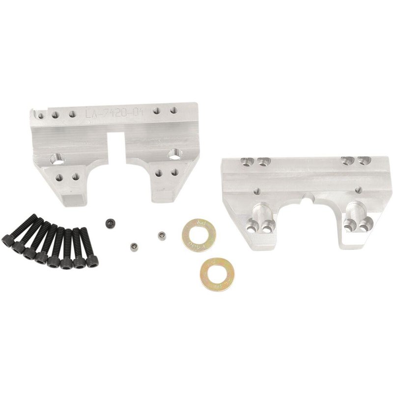 LA-7420-04 - LA Choppers Handlebar Clamp Set For Harley Davidson FLHR 1690 2014-2015 1-1/4" - Raw