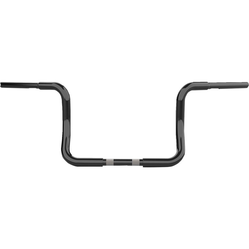 LA-7325-10B - LA Choppers Twin Round Handlebar For Harley Davidson FLH 1868 ABS 2021 25.5 cm (10") - Black