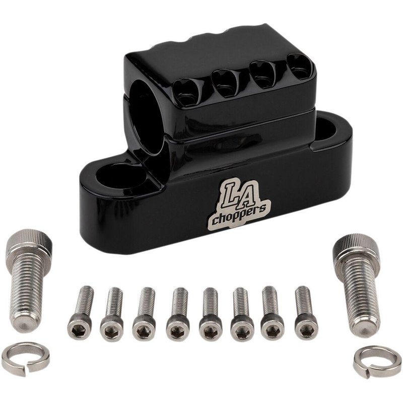 LA-7335-XXCB - LA Choppers Kage Fighter Handlebar Clamp 1-1/4" - Black/Gloss