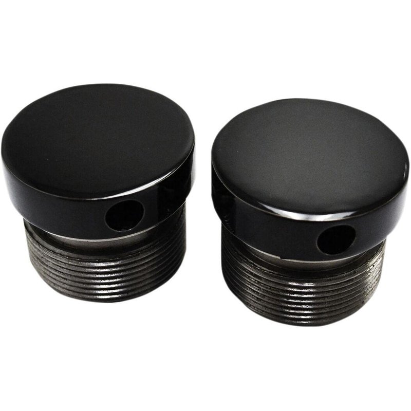 LA-7504-39B - LA Choppers Flush-Mount Fork Caps For Harley Davidson FXDB 1340 1991-1992 - Black