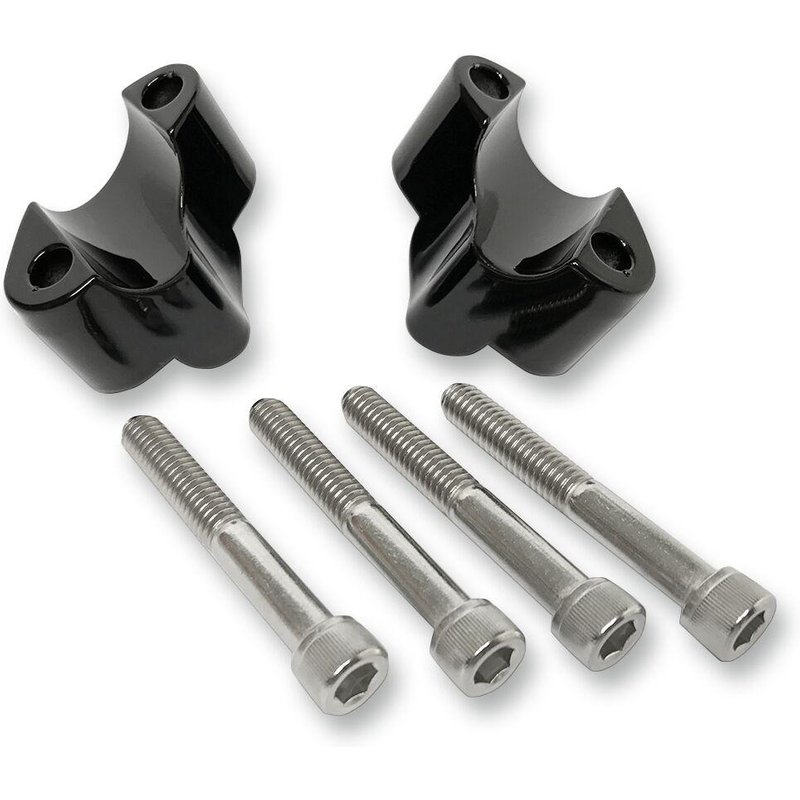 LA-7433-01B - LA Choppers Handlebar Riser Extensions For Harley Davidson XL1200CX 2016-2019 Riser 1" - Black