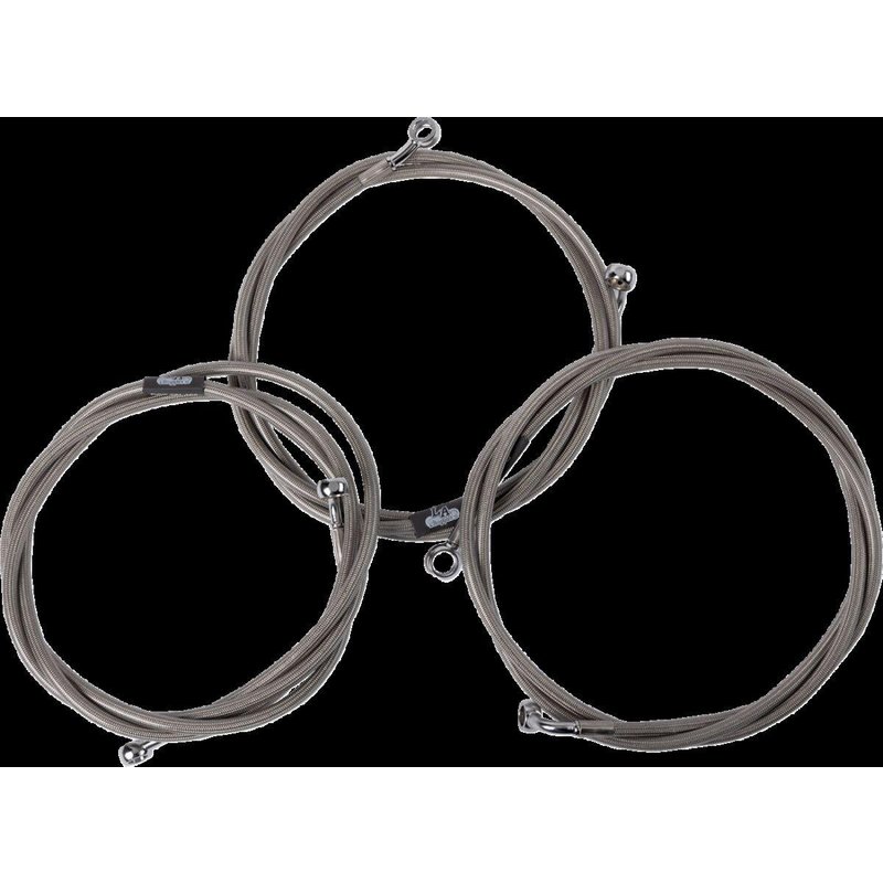 LA-8059B16 - LA Choppers Brake Line Kit For Harley Davidson FLHRXS 1868 ABS 2024 15-17 FL 24+ Chrome