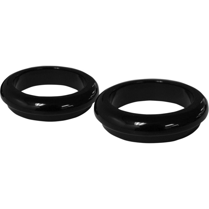 LA-7503-49B - LA Choppers Fork Dust Covers For Harley Davidson FLD 1690 2012-2013 - Black