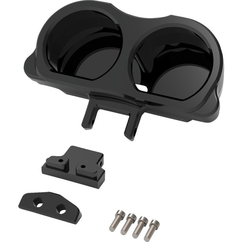 LA-7397-03B - LA Choppers Dual Gauge Mount For Performance Risers For Harley Davidson FLD 1690 2012-2013 - Black