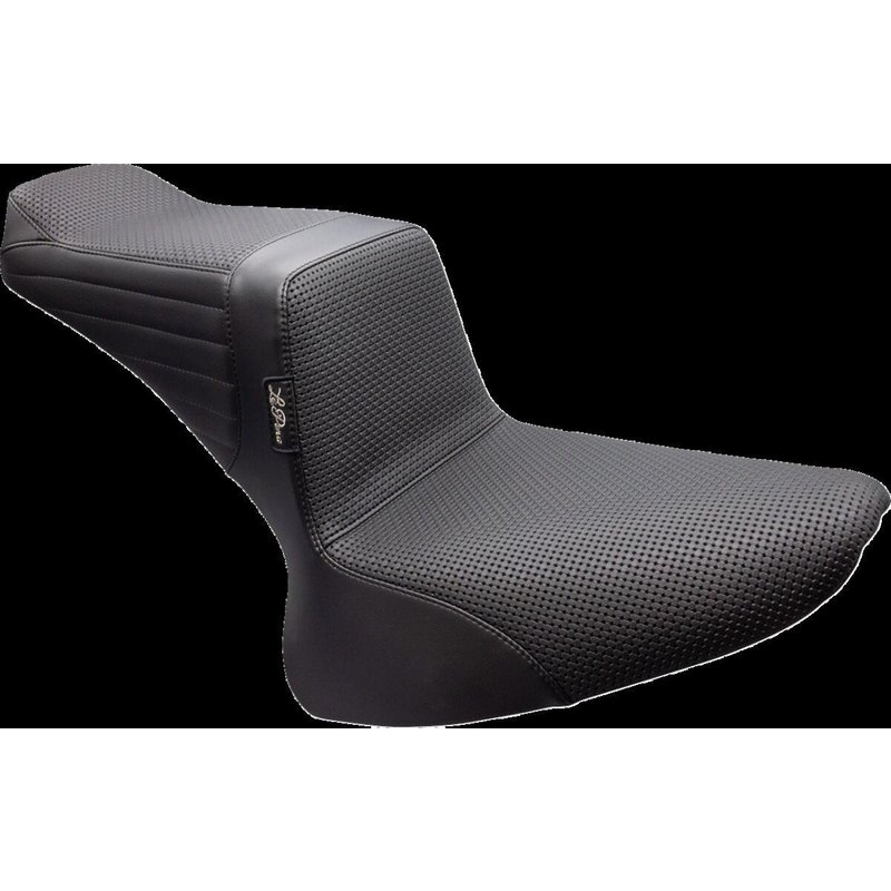 LX-580BW - LE Pera Tailwhip Seat For Harley Davidson FLS 1690 2012-2017 Basketweave - Black