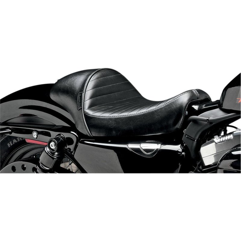 LK-426PT - LE Pera Stubs Cafe Seat For Harley Davidson XL1200C 2004-2020 Pleated - Black