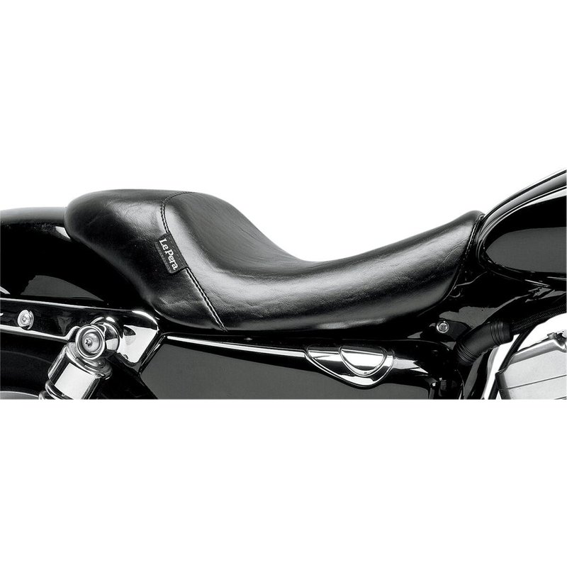LCK-006 - LE Pera Bare Bones Solo Seat For Harley Davidson XL1200C 2007-2020 Smooth 11 x 14-1/4" - Black