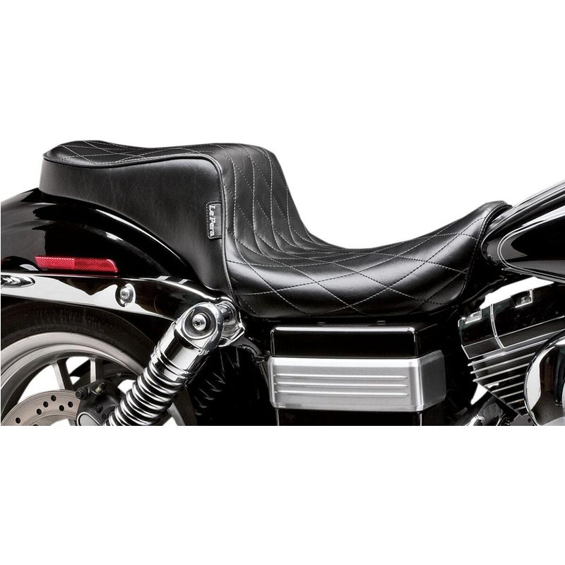 LN-023DM - LE Pera Cherokee Seat For Harley Davidson FXDWG 1340 1996-1998 Diamond Pleated - Black