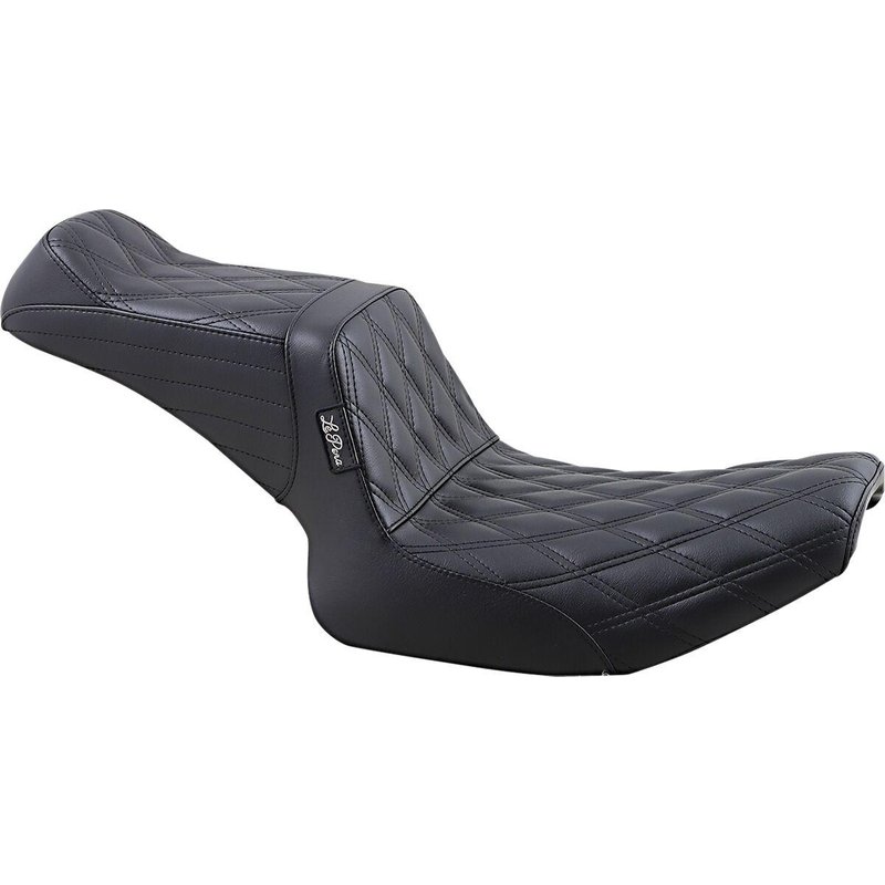 L-588DD - LE Pera Tailwhip Seat For Harley Davidson FXLR 1340 1987-1994 Double Diamond - Black