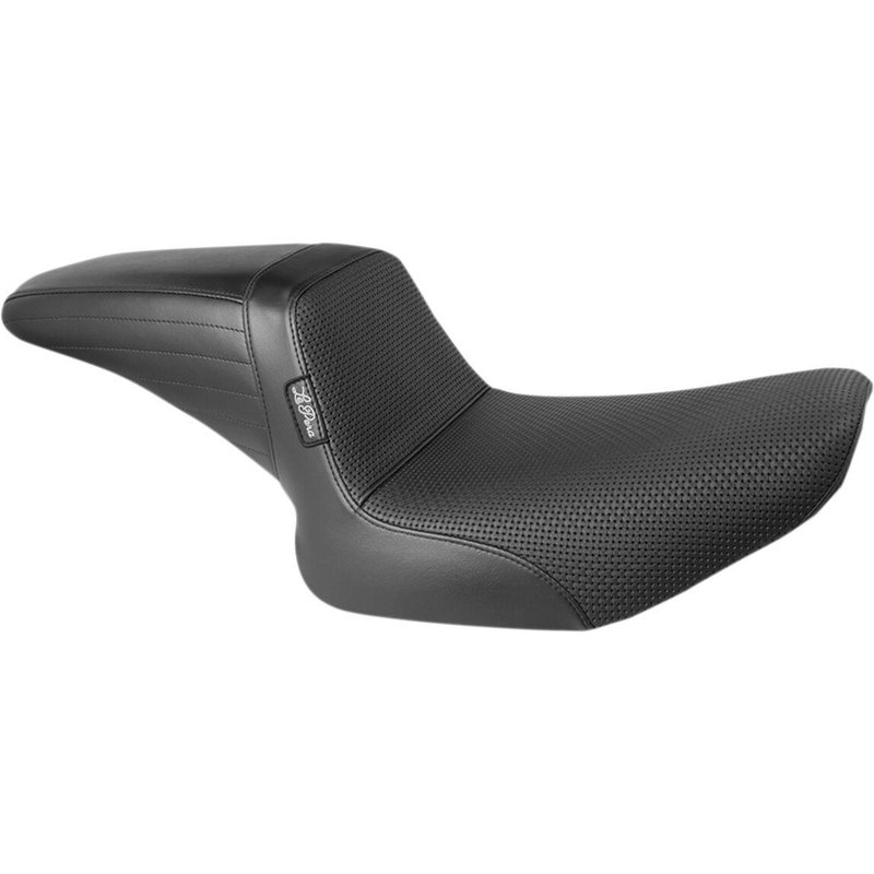 L-598BW - LE Pera Kickflip Seat For Harley Davidson FXLR 1340 1987-1994 Basketweave - Black
