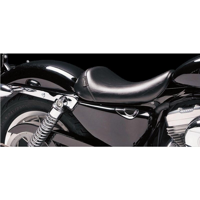 LF-006 - LE Pera Bare Bones Solo Seat For Harley Davidson XL1200C 2004-2020 Smooth 11 x 15" - Black