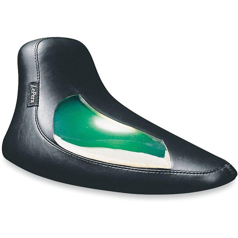 LGN-007 - LE Pera Bare Bones Solo Gel Seat For Harley Davidson FLST 1340 1986-1990 Smooth - Black