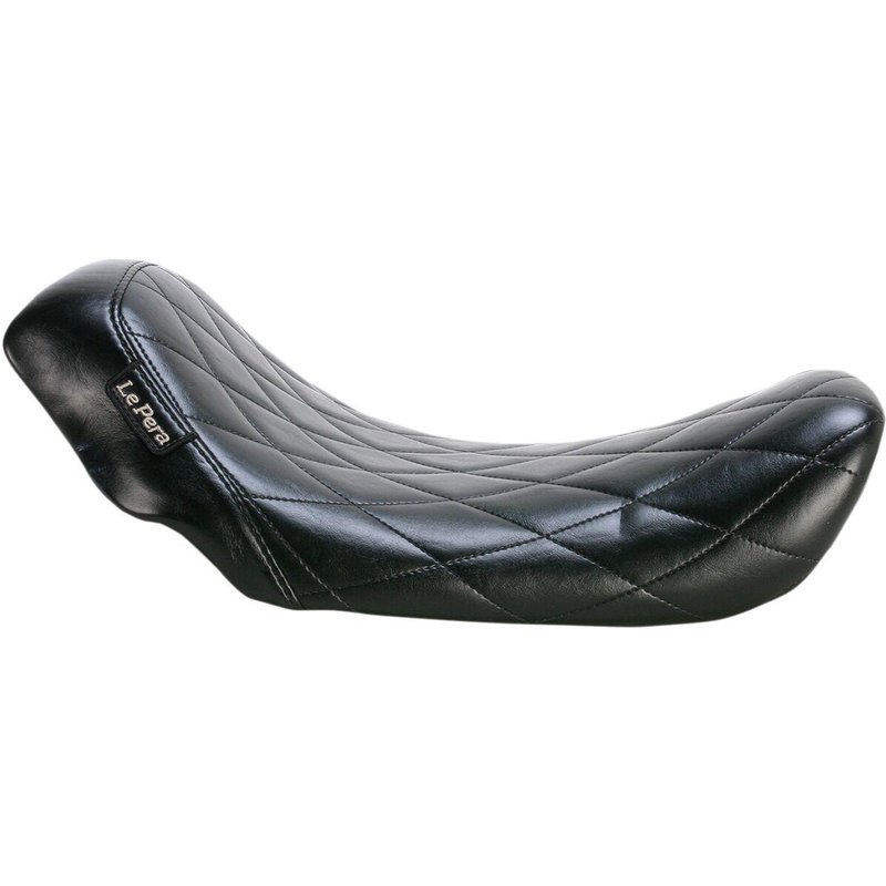 LK-001DM - LE Pera Bare Bones Solo Seat For Harley Davidson FLD 1690 2012-2013 Diamond Stitch - Black
