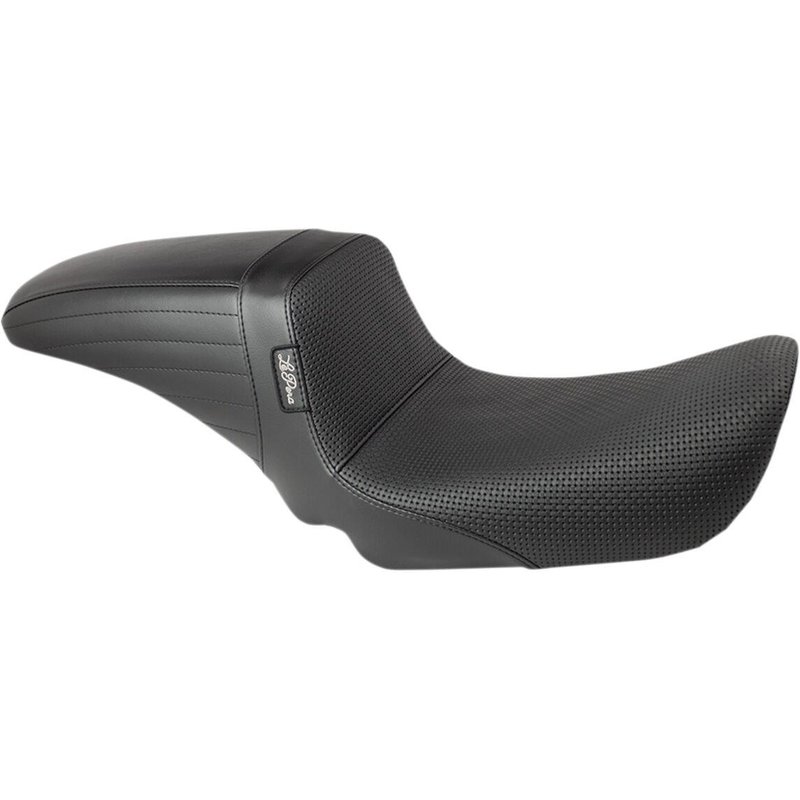 LF-591BW - LE Pera Kickflip Seat For Harley Davidson FXD 1450 2004-2005 Basketweave - Black