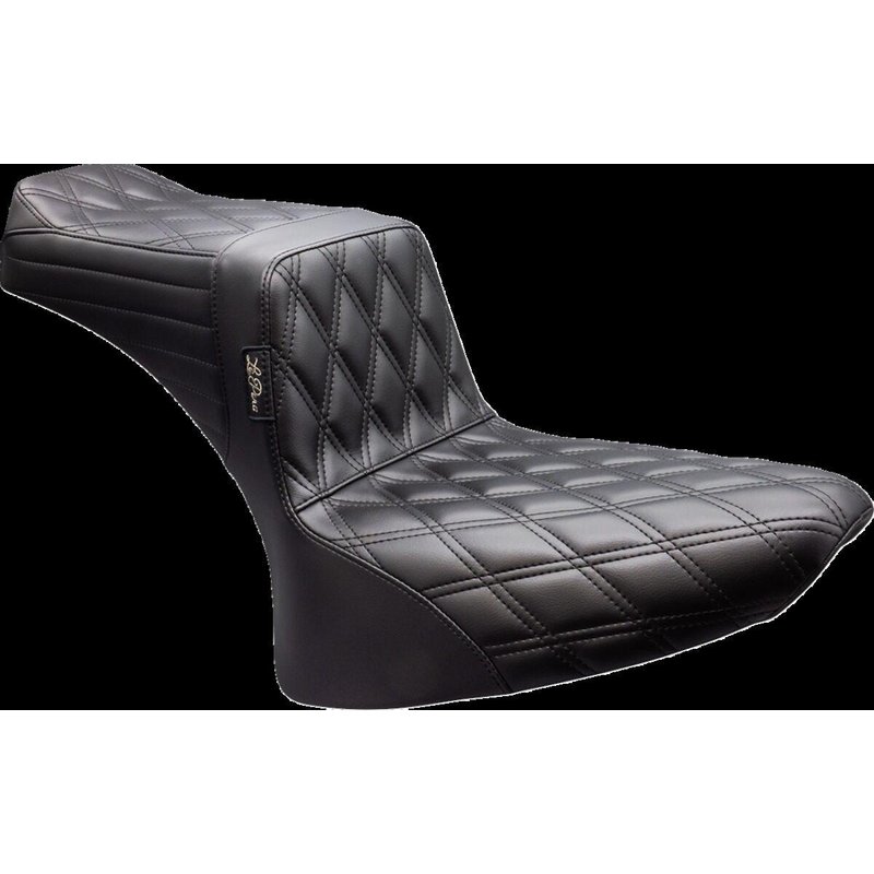 LN-580-DD - LE Pera Tailwhip Seat For Harley Davidson FLST 1340 1986-1990 Double Diamond - Black