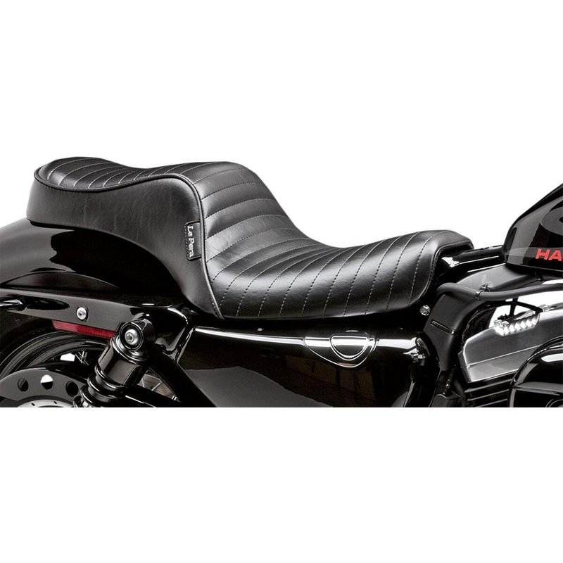 LK-026PT - LE Pera Cherokee Seat For Harley Davidson XL1200C 2004-2020 Pleated - Black