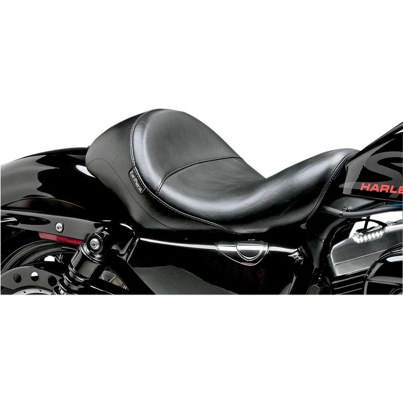 LFK-316 - LE Pera Aviator Solo Seat For Harley Davidson XL1200C 2004-2020 16" Smooth - Black