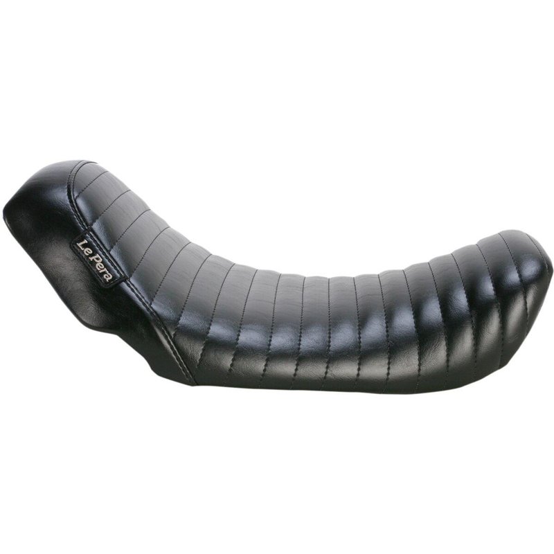 LK-001PT - LE Pera Bare Bones Solo Seat For Harley Davidson FLD 1690 2012-2013 Pleated - Black