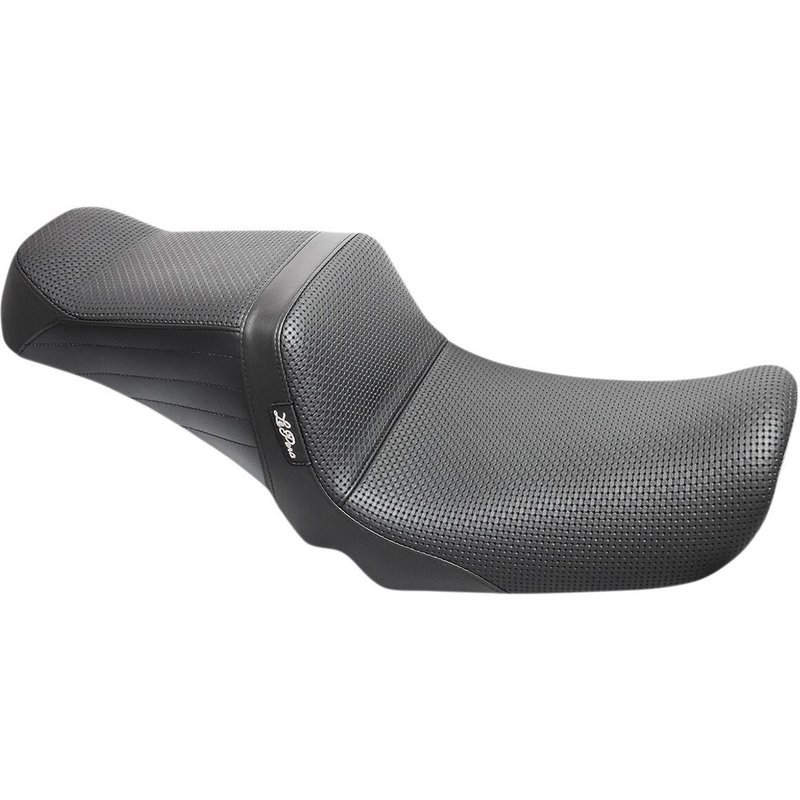 LK-581BW - LE Pera Tailwhip Seat For Harley Davidson FLD 1690 2012-2013 Basketweave - Black