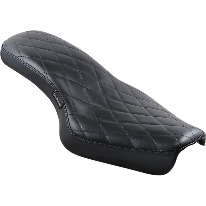 LK-076DM - LE Pera Cobra Full-Length Seat For Harley Davidson XL1200C 2004-2020 Diamond - Black