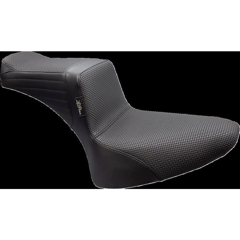 LN-580BW - LE Pera Tailwhip Seat For Harley Davidson FLST 1340 1986-1990 Basketweave - Black
