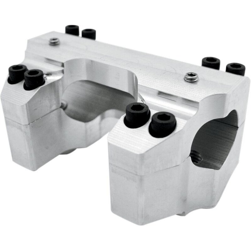LA-7420-01 - LA Choppers Handlebar Clamp Set For Harley Davidson FLHT 1584 2008-2009 1-1/4" - Raw
