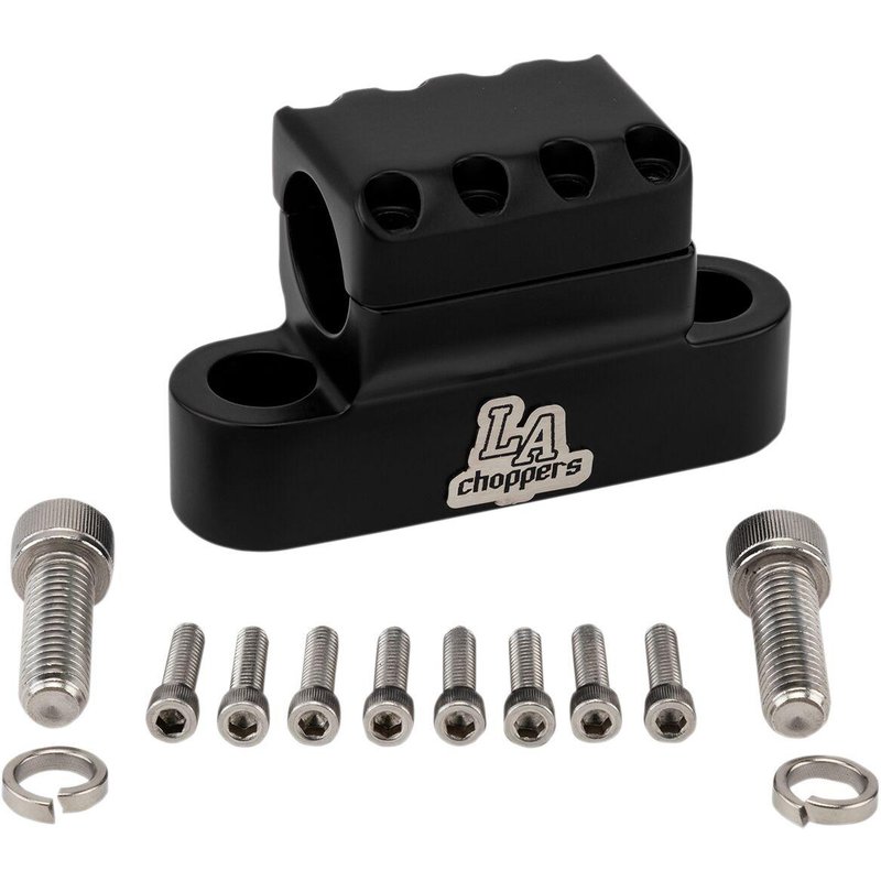 LA-7335-XXCM - LA Choppers Kage Fighter Handlebar Clamp 1-1/4" - Black/Flat