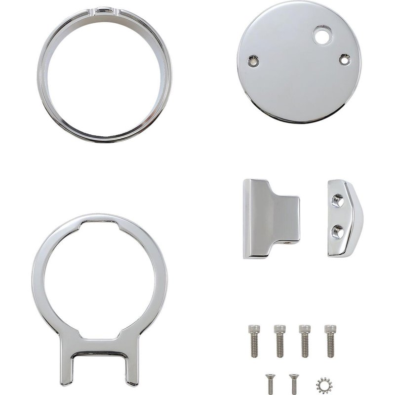 LA-7397-01C - LA Choppers Single Gauge Mount for Performance Risers For Harley Davidson FLD 1690 2012-2013 - Chrome