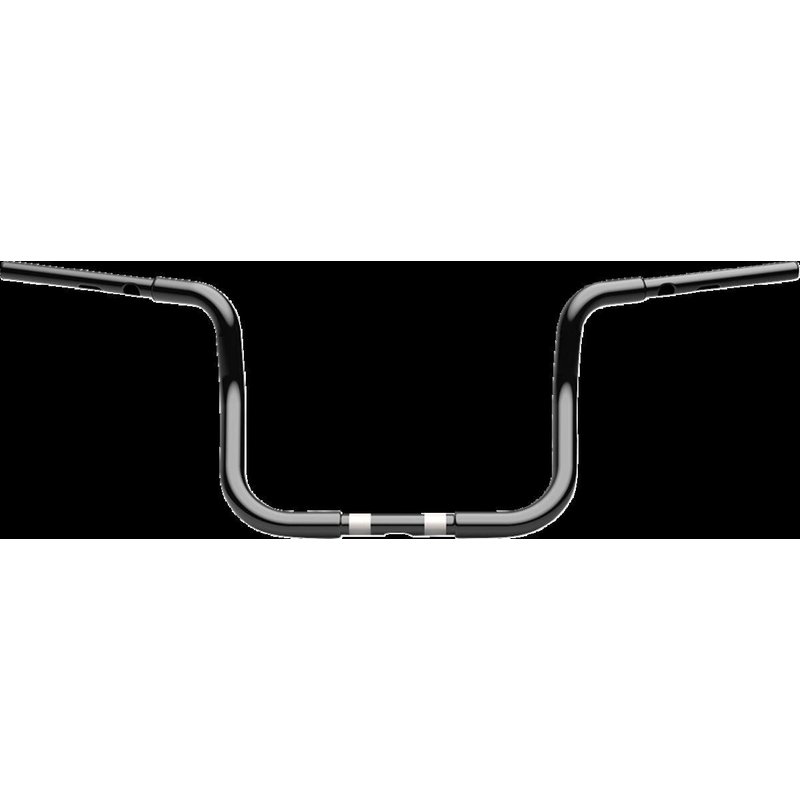 LA-7347-10B - LA Choppers Twin Round Handlebar For Harley Davidson FLHTCUTG 1868 ABS 2024 28 cm (11") - Black
