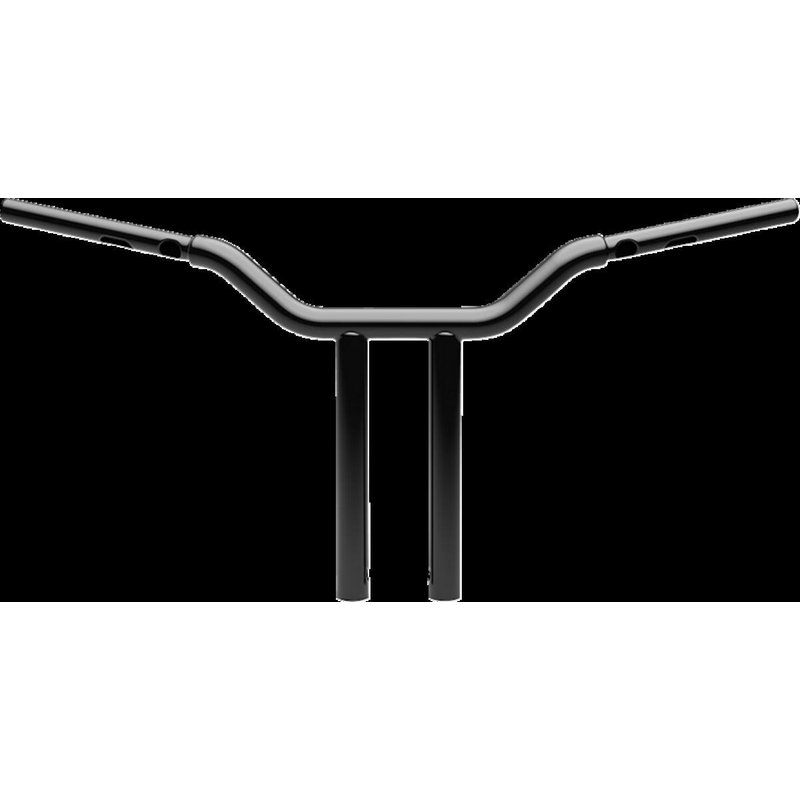 LA-7346-14B - LA Choppers One Piece Kage Fighter Straight Riser Handlebar For Harley Davidson FLFBS 1923 ABS 2025 35.5 cm (14") - Black