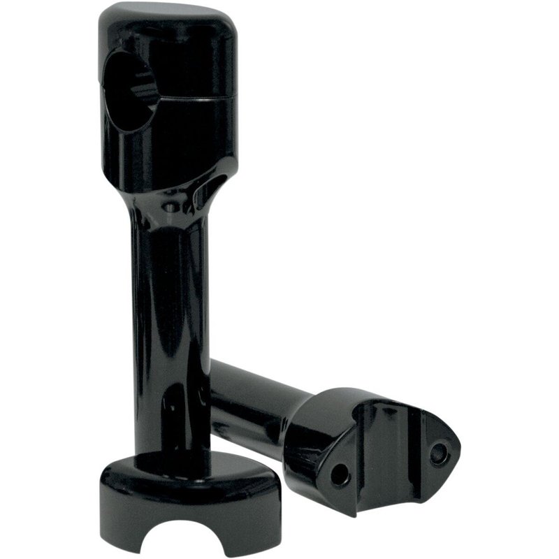 LA-7406-06B - LA Choppers Hefty Smooth Handlebar Risers for 1-1/4" Handlebars For Suzuki C 50 2005-2025 15 cm (6") - Black