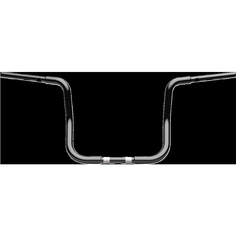 LA-7347-12B - LA Choppers Twin Round Handlebar For Harley Davidson FLHTCUTG 1868 ABS 2024 30.5 cm (12") - Black