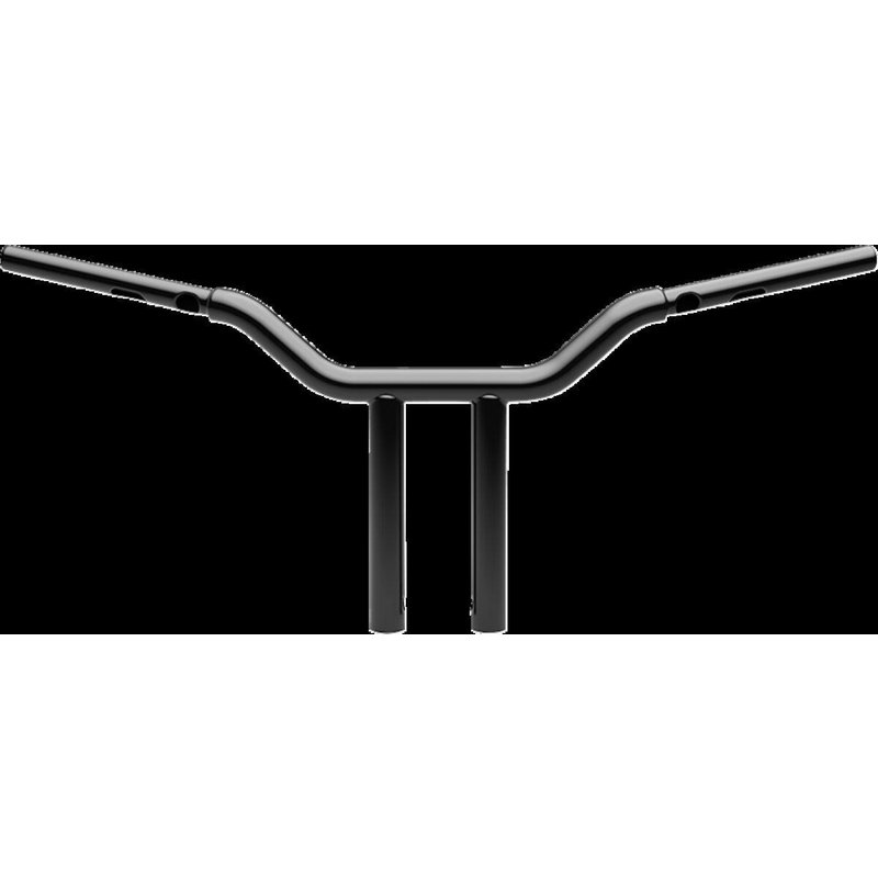 LA-7346-12B - LA Choppers One Piece Kage Fighter Straight Riser Handlebar For Harley Davidson FLFBS 1923 ABS 2025 30.5 cm (12") - Black
