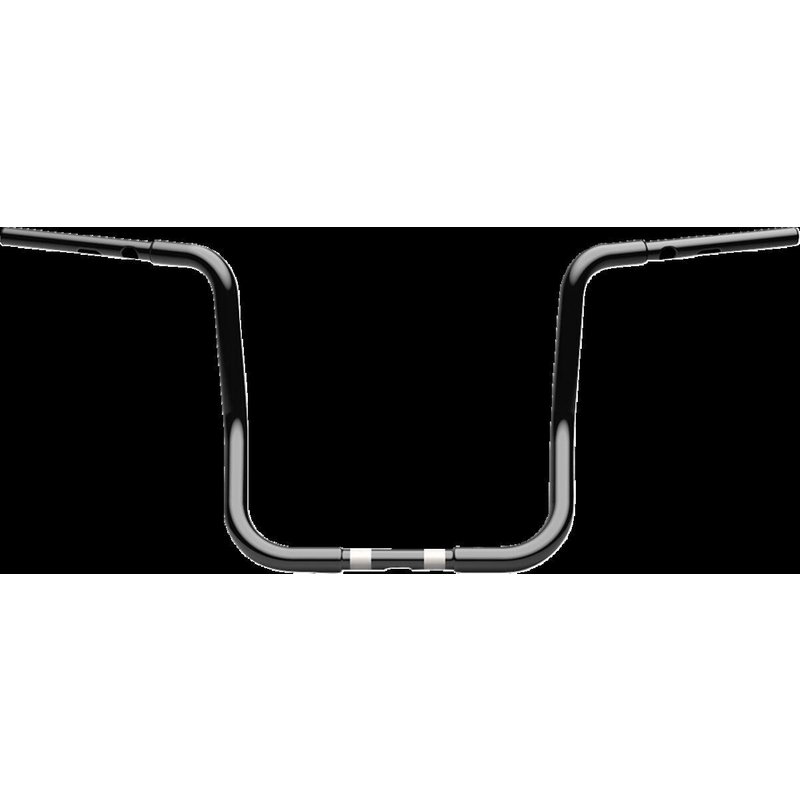 LA-7347-14B - LA Choppers Twin Round Handlebar For Harley Davidson FLHTCUTG 1868 ABS 2024 35.5 cm (14") - Black