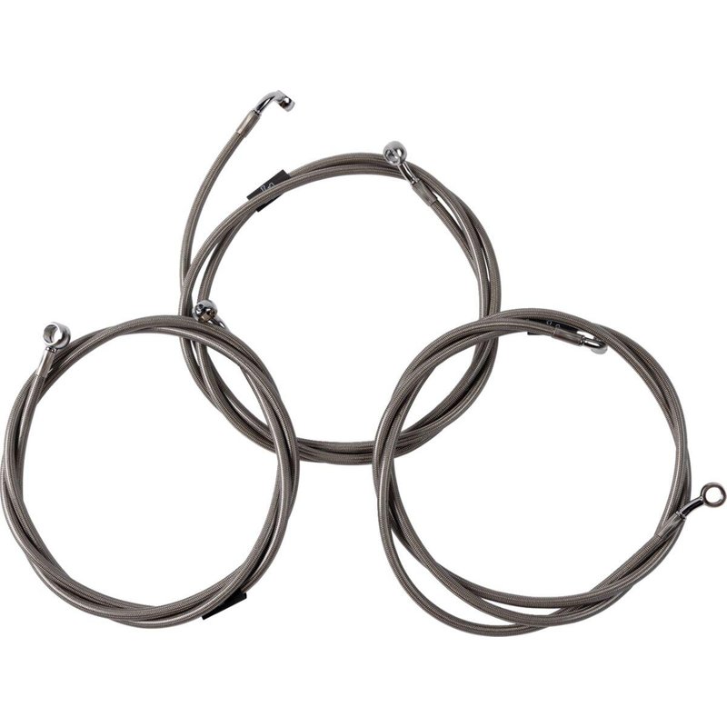 LA-8059B08 - LA Choppers Brake Line Kit For Harley Davidson FLHRXS 1868 ABS 2024 08-10 FL 24+ Chrome