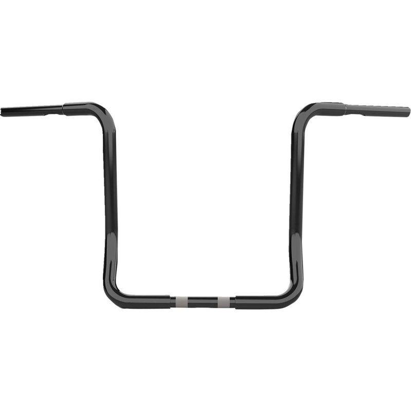 LA-7325-16B - LA Choppers Twin Round Handlebar For Harley Davidson FLH 1868 ABS 2021 40.5 cm (16") - Black