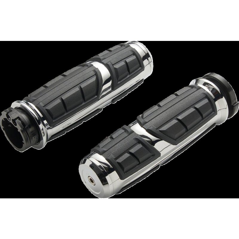 54003 - Ciro Chicane Grips For Harley Davidson FLD 1690 2012-2013 - Silver