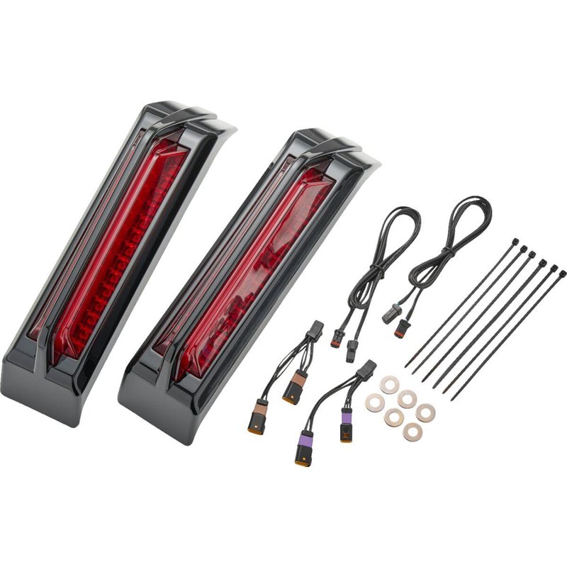 42053 - Ciro Filler Panel Tail Lights For Harley Davidson FLHX 1923 ABS 2024-2026 Red Black