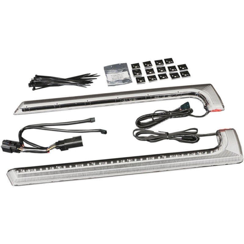 40155 - Ciro Machete Saddlebag LED Lights for Flat Bottom Bags For Harley Davidson FLHR 1340 1997-1998 Smoke