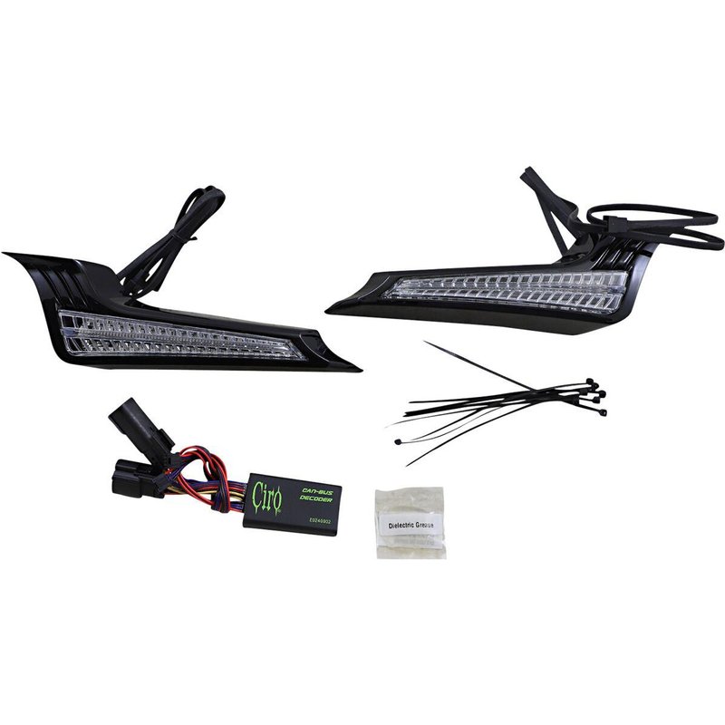 40023 - Ciro Filler Panel Lights For Harley Davidson FLHR 1750 ABS 2021-2022 Rear Clear Black