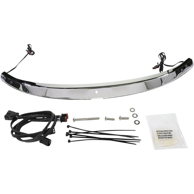 11000 - Ciro Steel Windshield Trim For Harley Davidson FLH 1868 ABS 2021 Chrome Clear