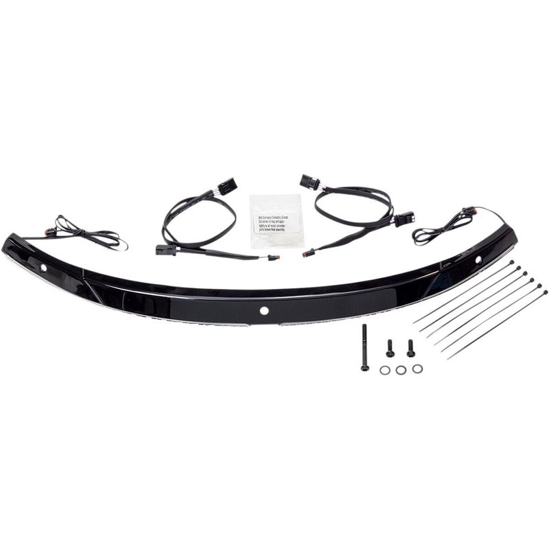 11001 - Ciro Steel Windshield Trim For Harley Davidson FLH 1868 ABS 2021 Black Clear