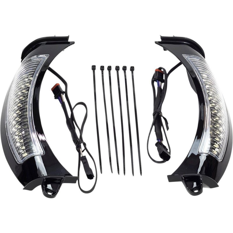 45251 - Ciro Fang Headlight Bezels For Harley Davidson FLTRK 1868 ABS 2020-2024 Black Clear