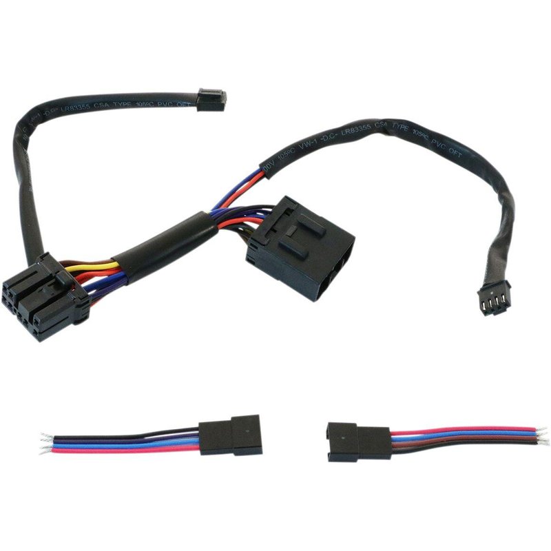 40090 - Ciro Wiring Harfor Machete Bag Lights For Harley Davidson FLHR 1340 1997-1998 - Black