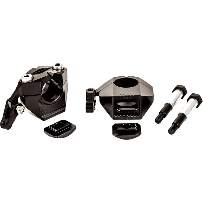 2DGT-12-B - Gilles 2D.GT Handlebar Risers For Indian FTR 1200 ABS 2019-2022 - Black